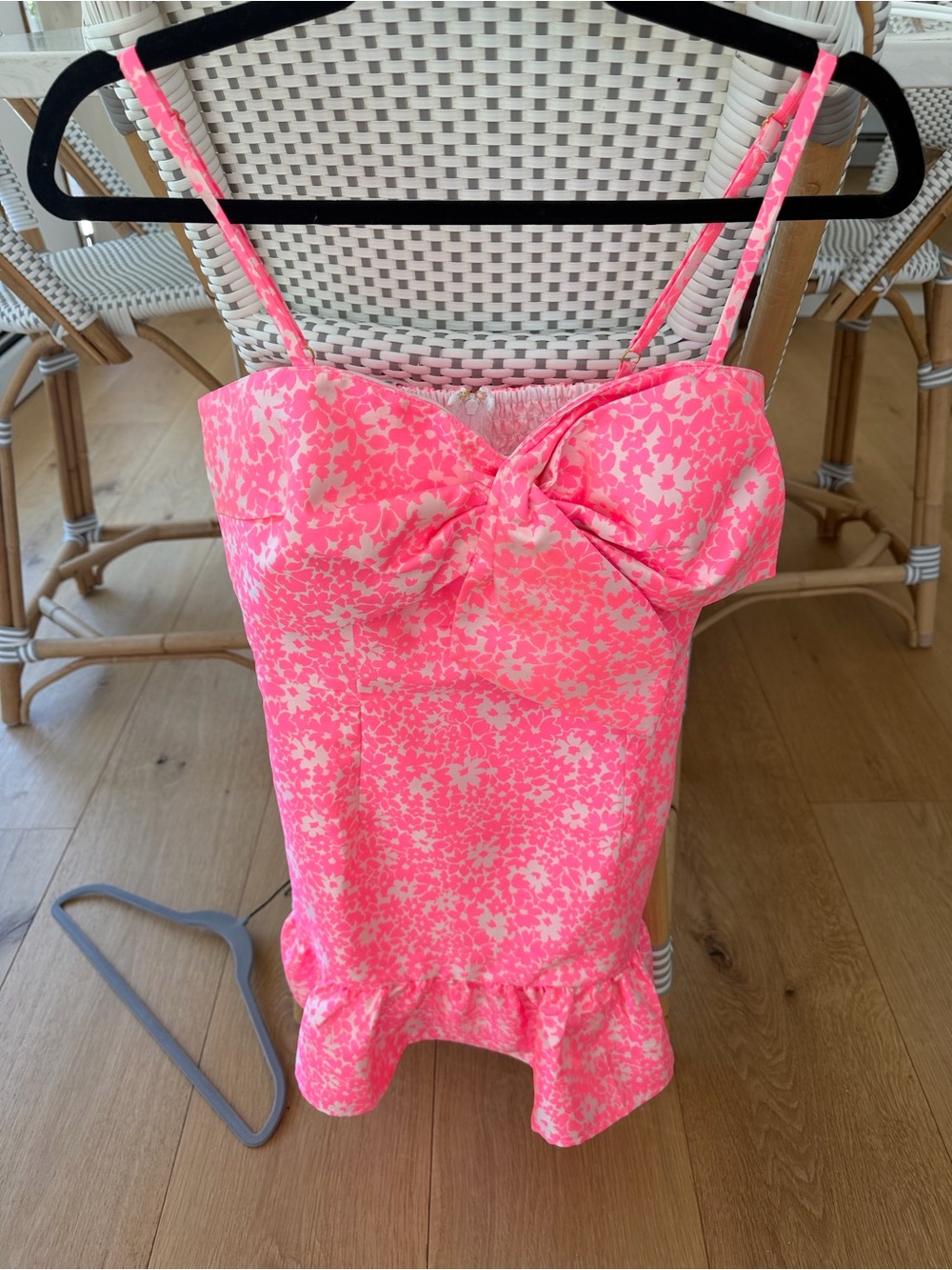 Lilly Pulitzer Pink Floral Mini Dress (has built in-shorts)